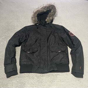 𝅺NOIZE arctic engineered bomber jacket black size medium excellent condition